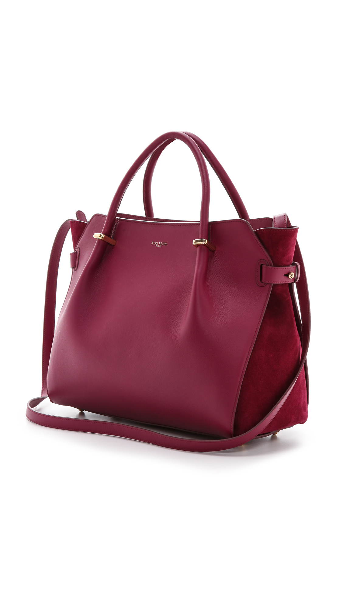 Nina Ricci Leather Handbag Fuchsia In Purple Lyst Gallery
