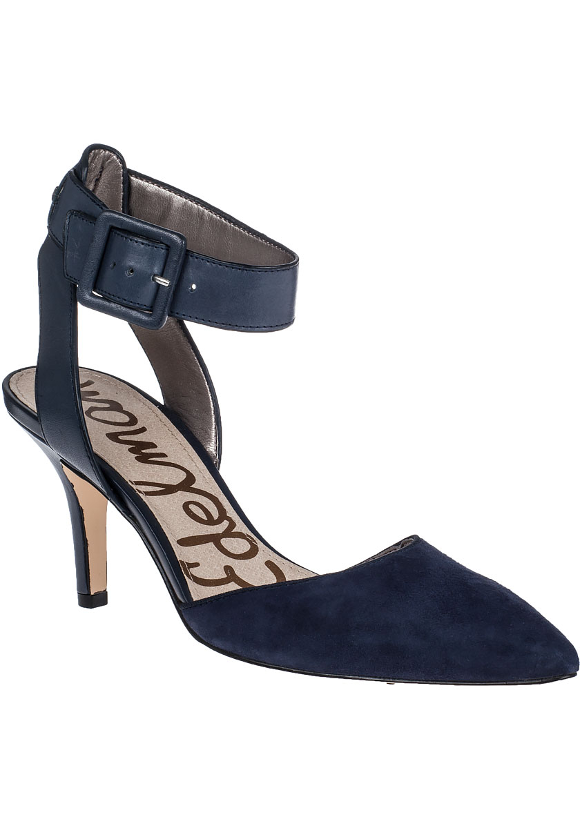 Sam edelman Okala Pump Navy Suede in Blue | Lyst