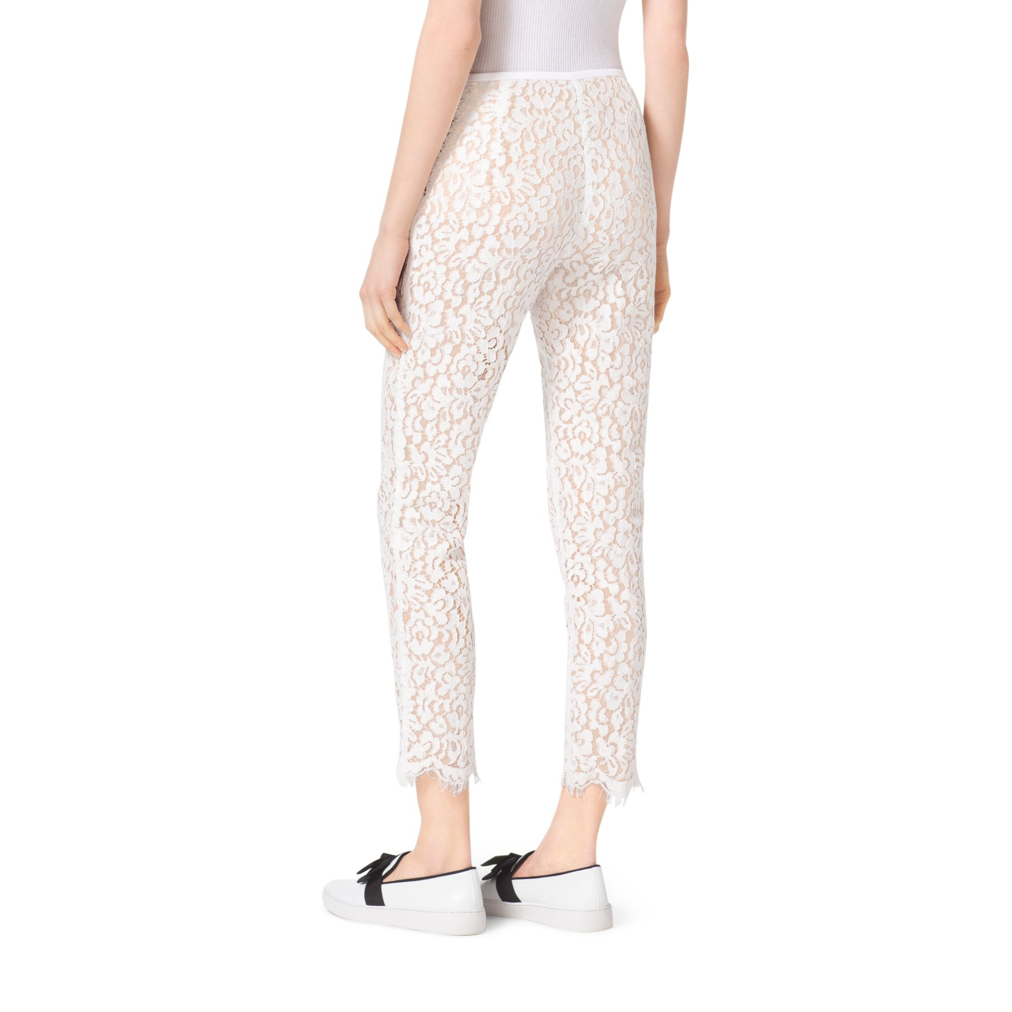 white cigarette pants for ladies