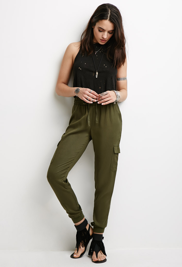 Lyst - Forever 21 Twill-woven Cargo Joggers You've Been Added To The ...