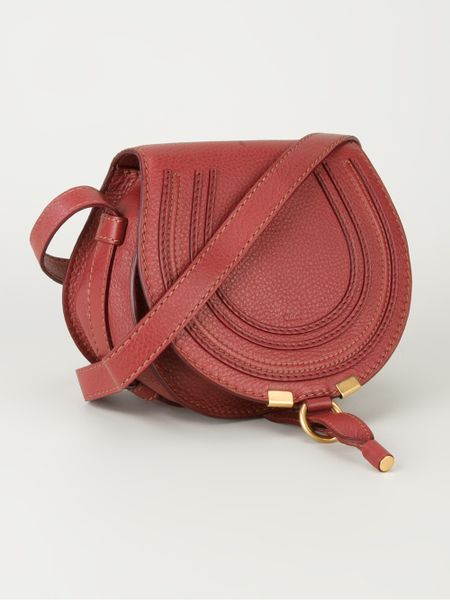 Chloé Marcie Saddle Bag in Red | Lyst