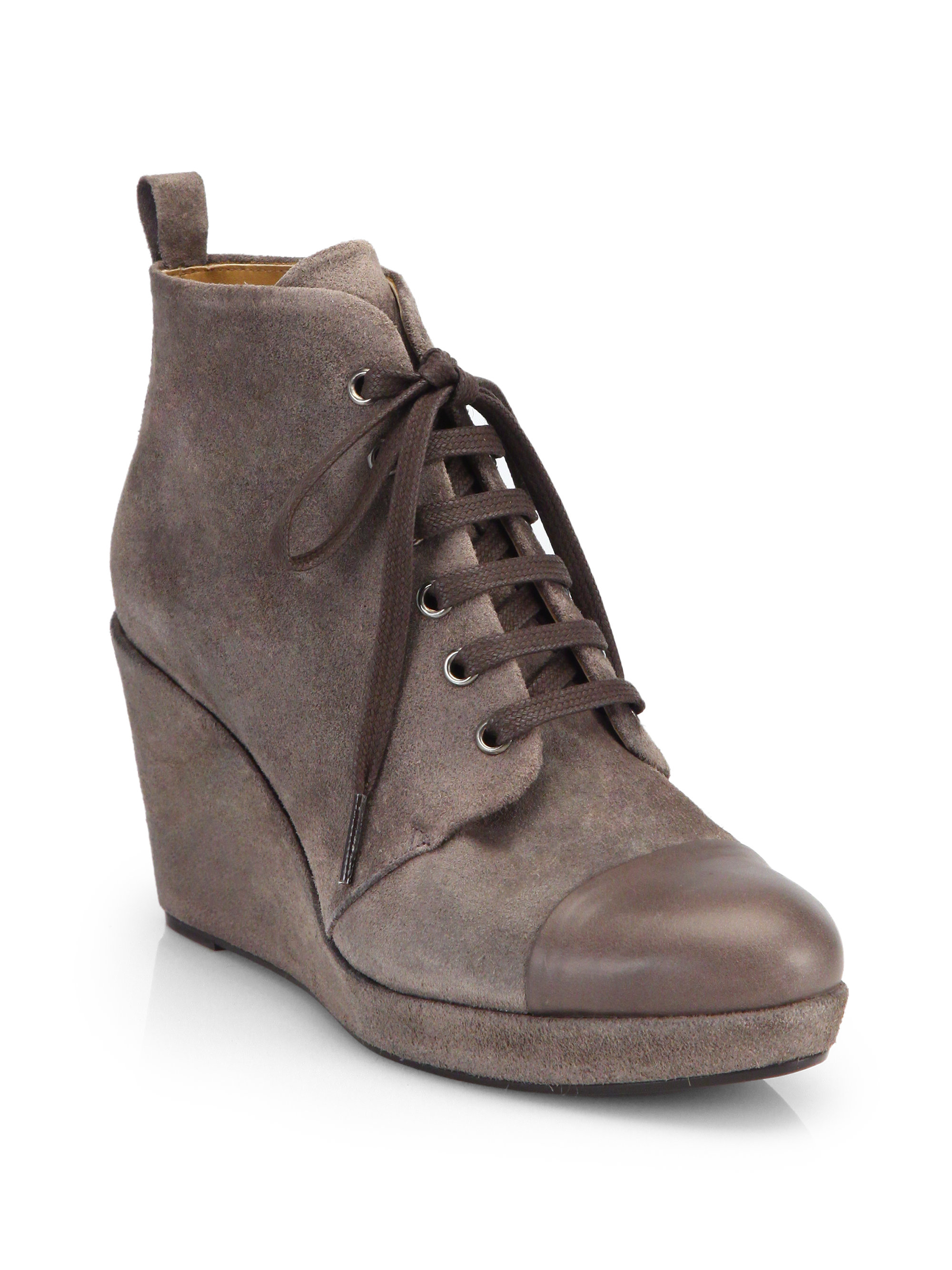 suede laceup boots