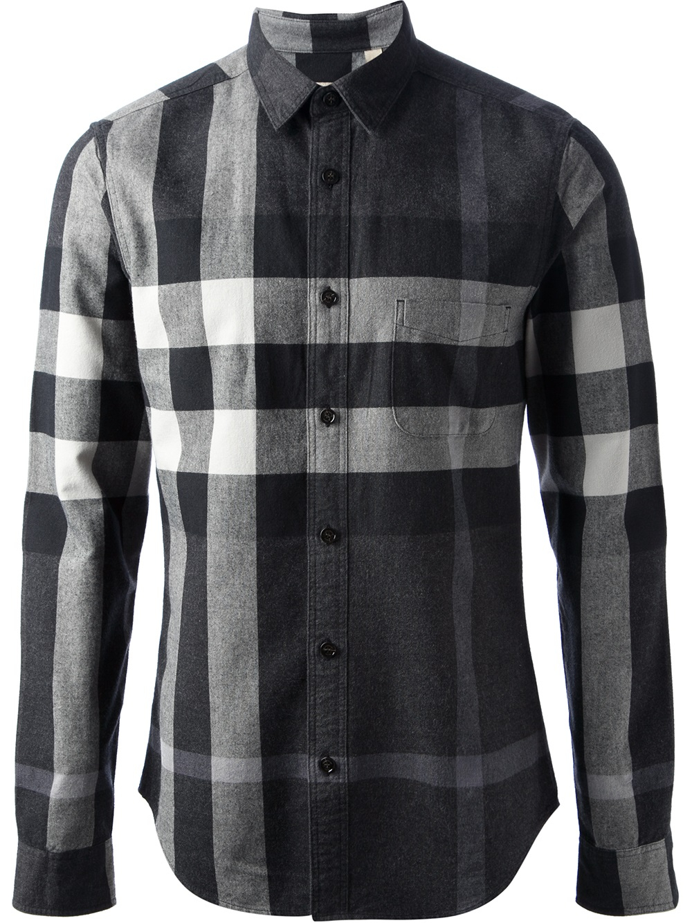 Black burberry shirt on sale