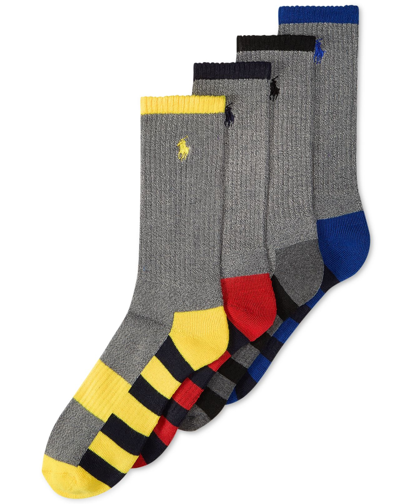 Lyst - Ralph Lauren Polo Men'S Classic Sport Crew Socks 4-Pack in Gray