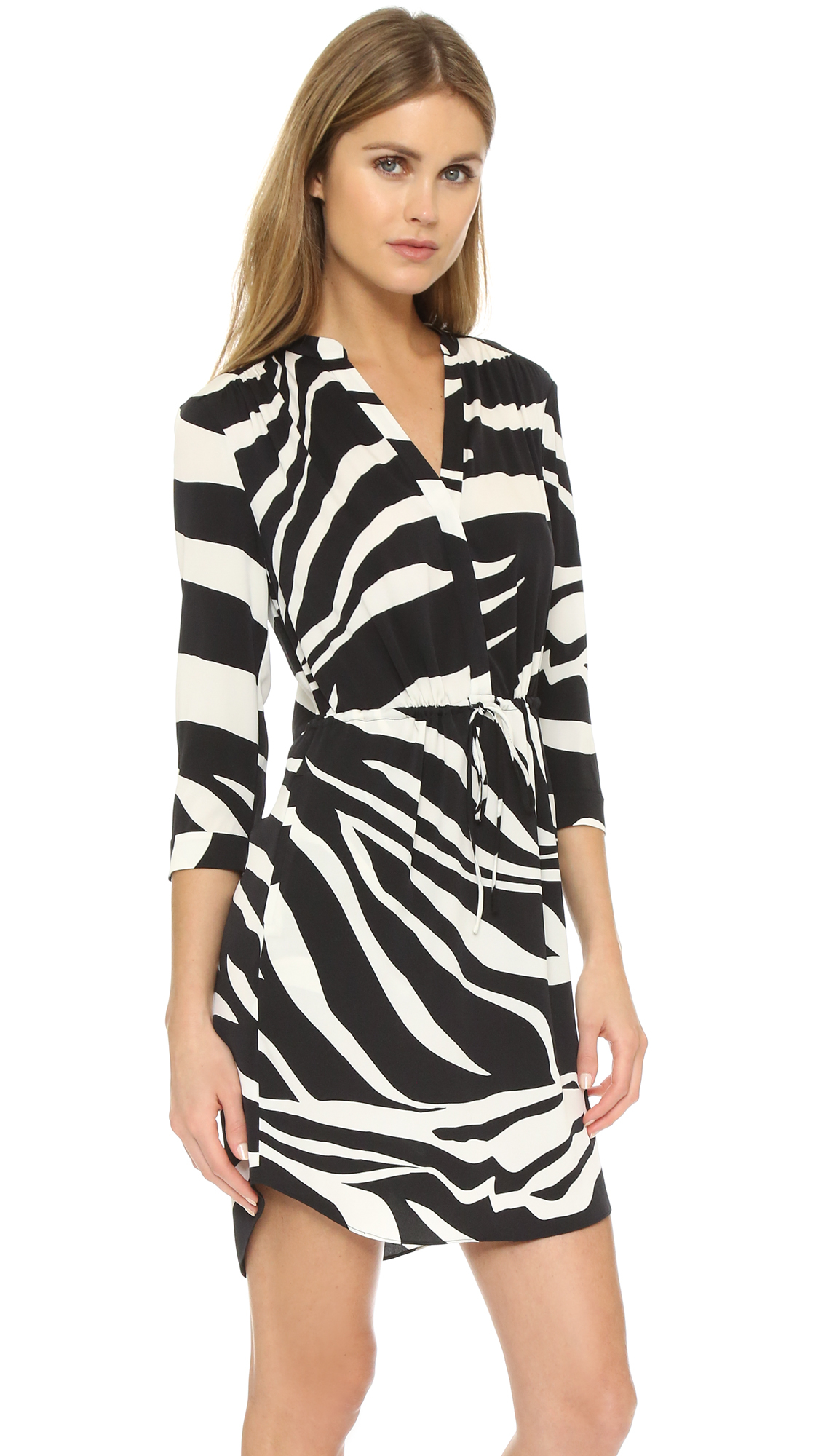 Lyst - Diane Von Furstenberg Freya Dress - Zebra Simple Black