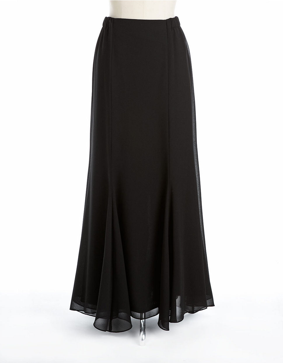 Alex Evenings Long Fit And Flare Skirt in Black - Lyst