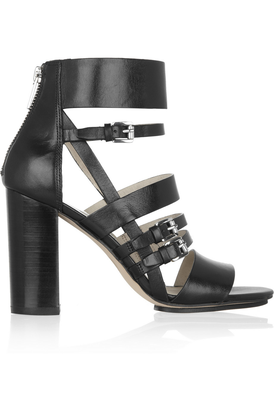 Lyst - Michael Michael Kors Winston Leather Sandals in Black