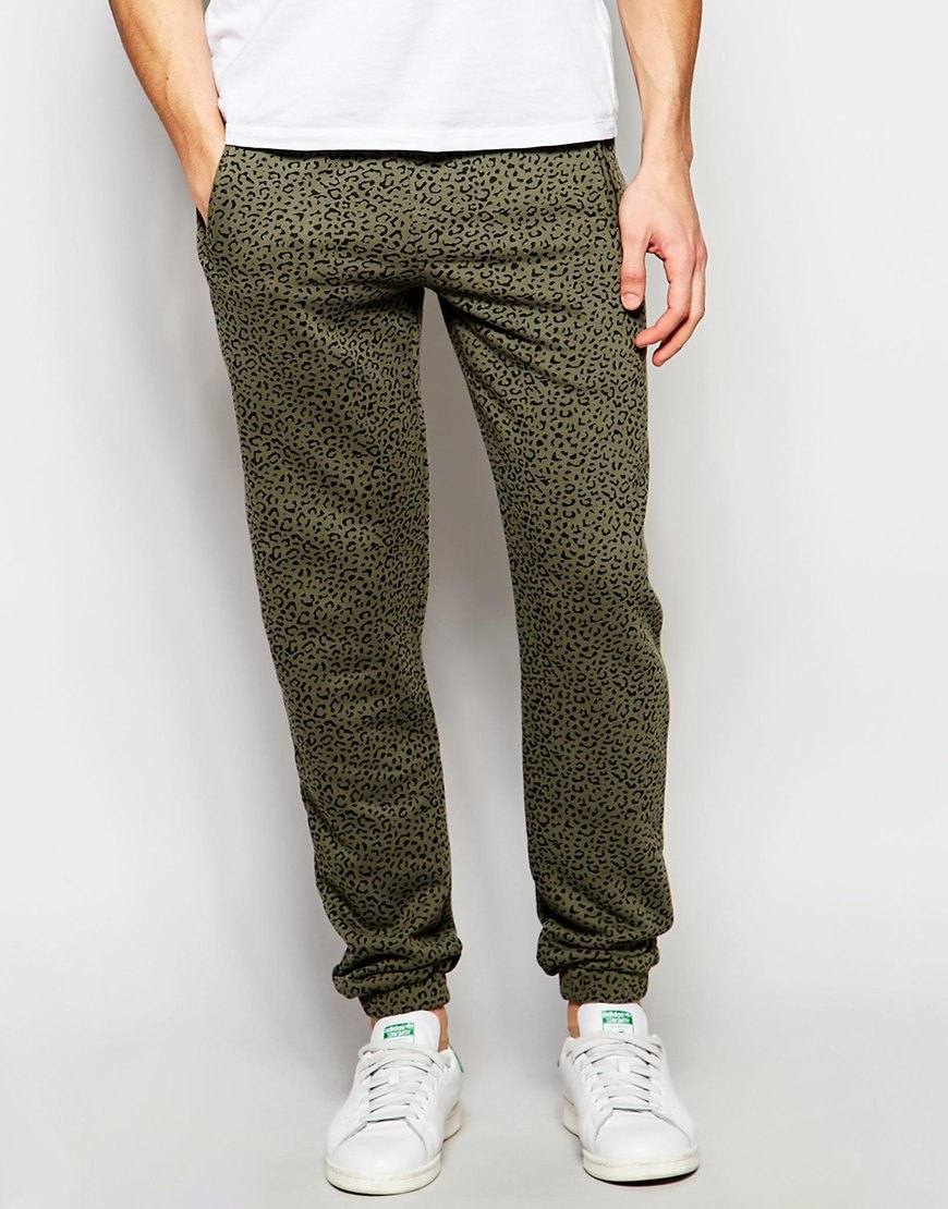 leopard print joggers mens