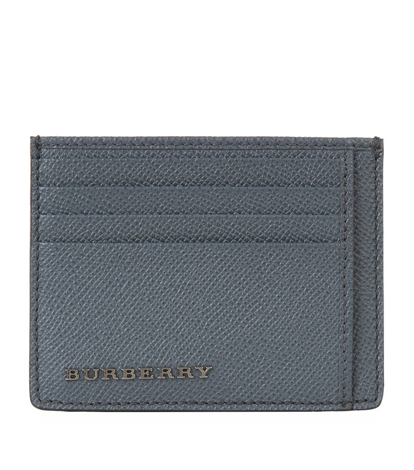 Burberry Saffiano Leather Card Holder in Blue | Lyst