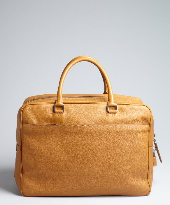 Prada Caramel Leather Large Zip Travel Bag in Brown for Men ...  