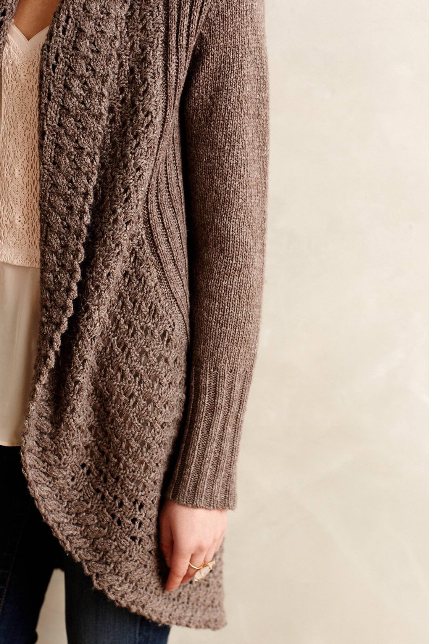 Angel of the north Deni Cocoon Cardigan in Brown | Lyst