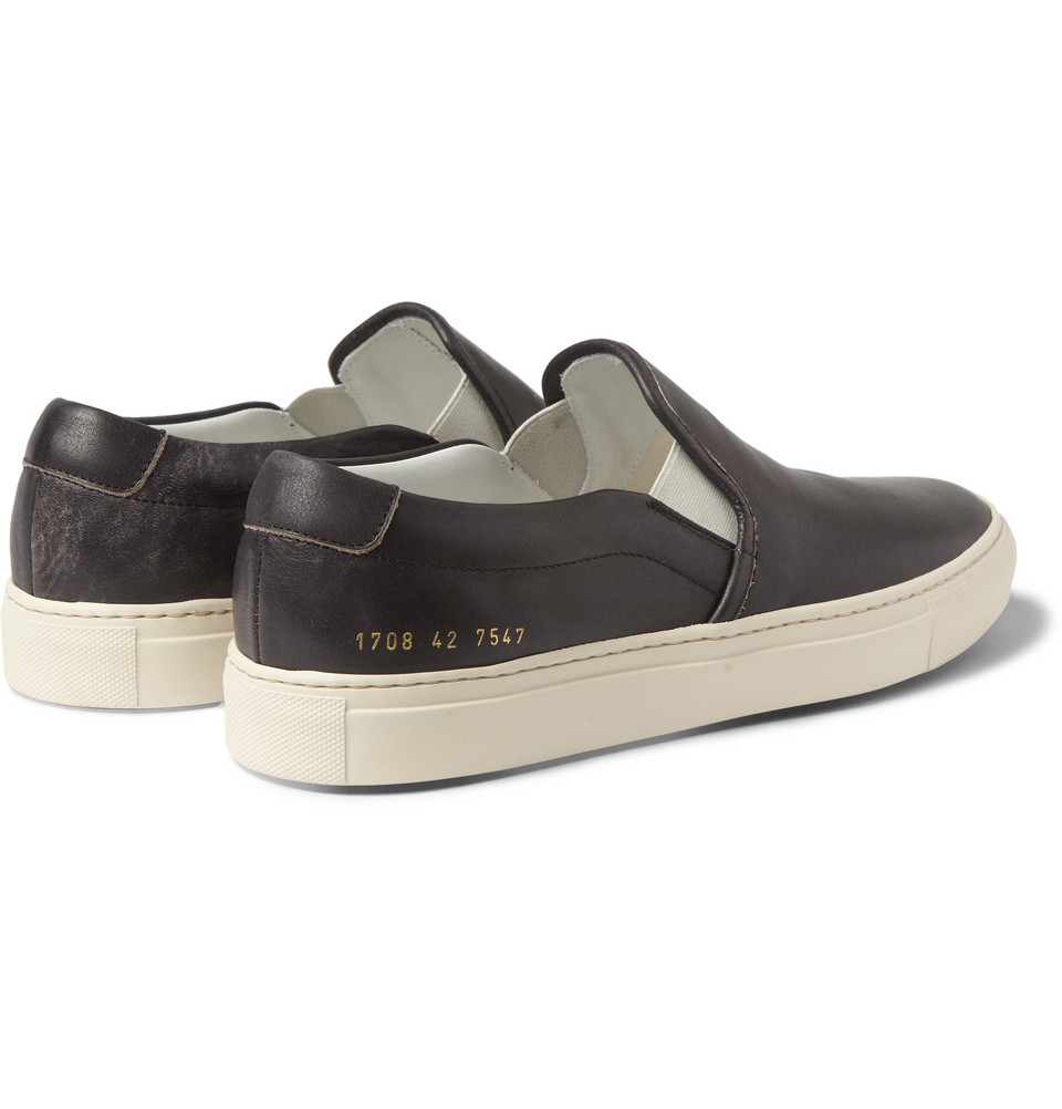 Lyst - Common Projects Leather Slipon Sneakers in Black for Men
