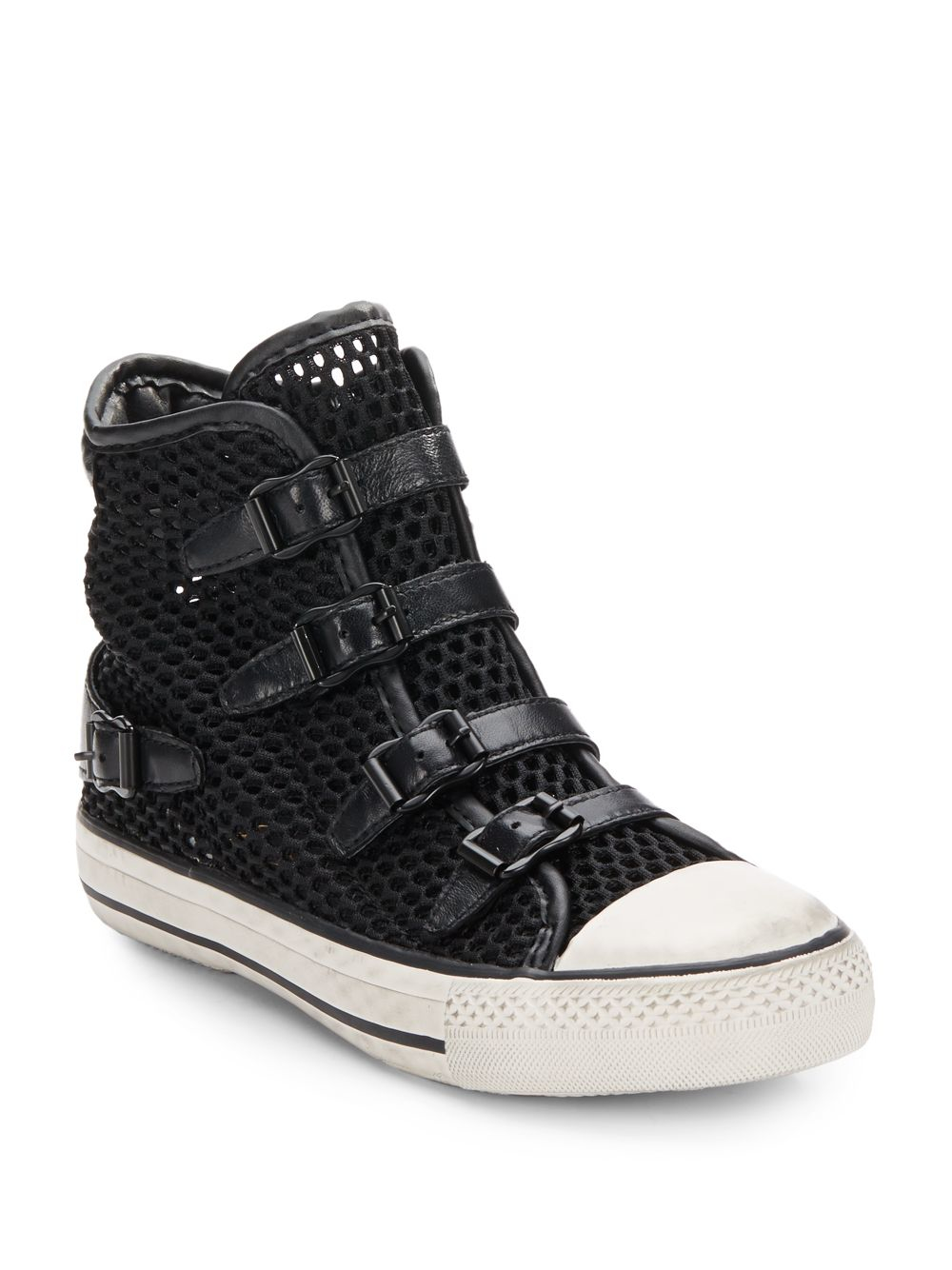 Ash Vanessa Mesh High-Top Sneakers in Black - Lyst