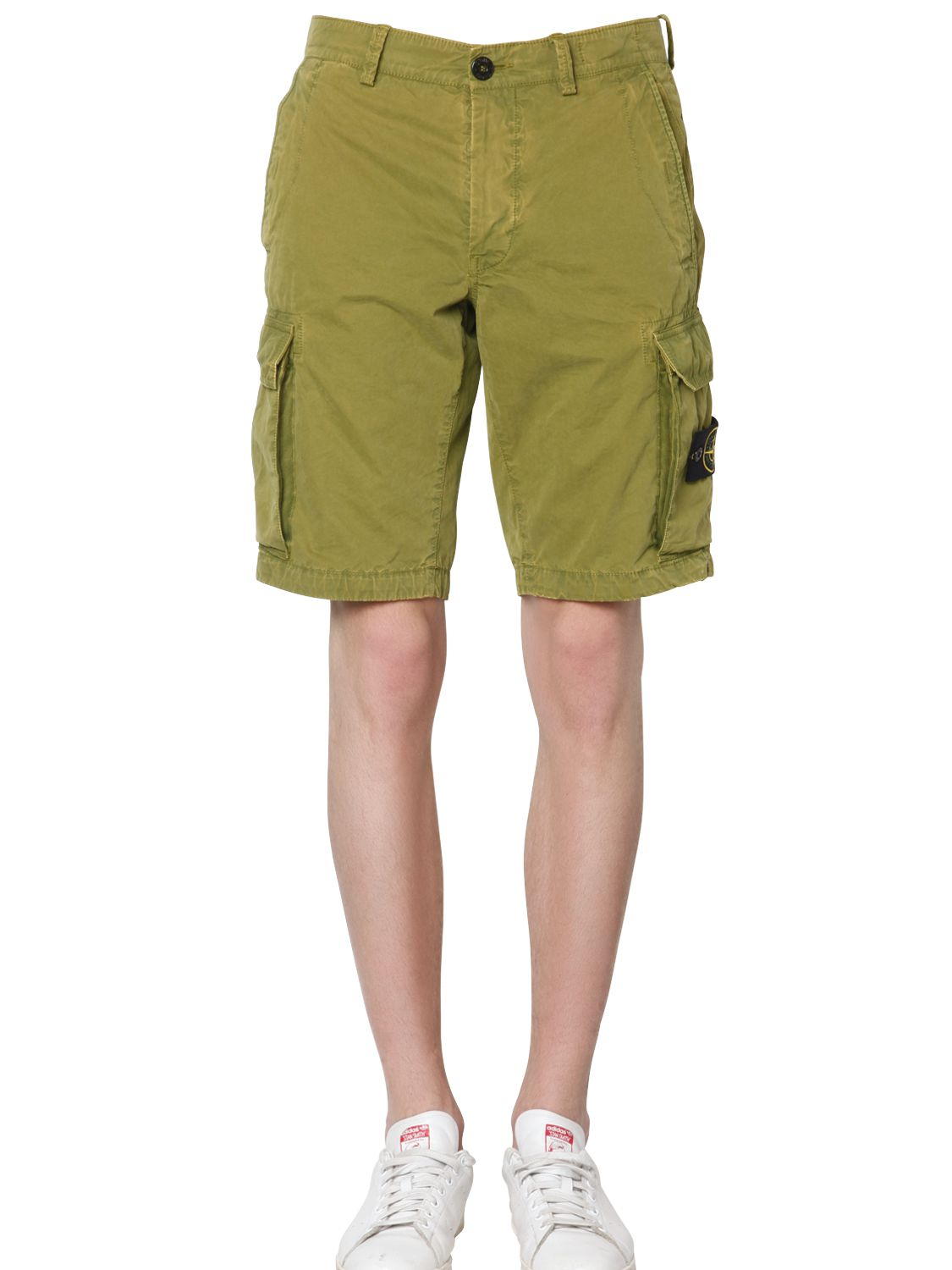 stone island green cargo