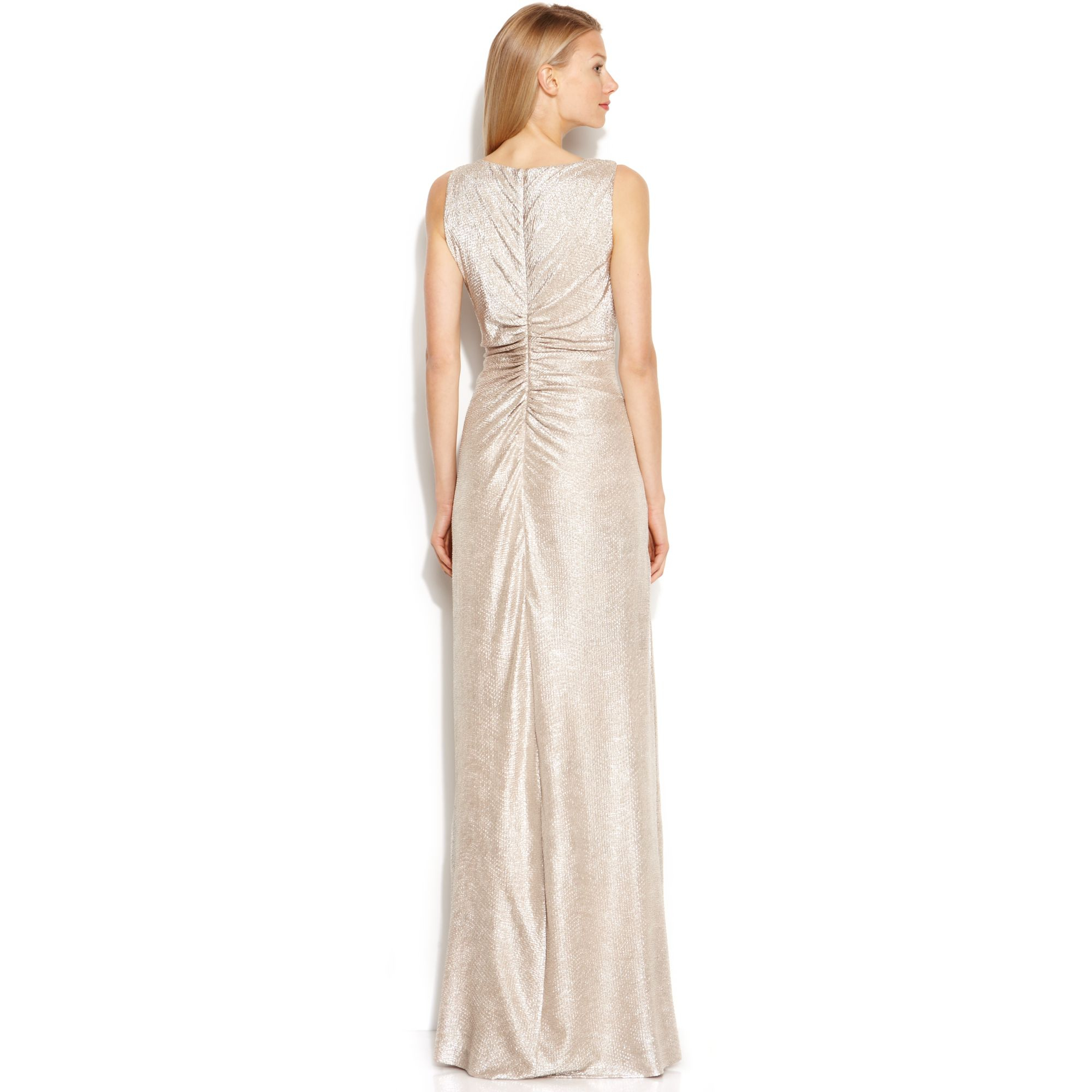 calvin klein gold gown
