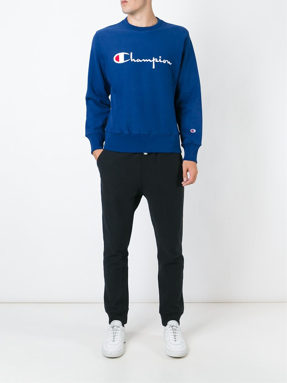 champion blue sweat suit