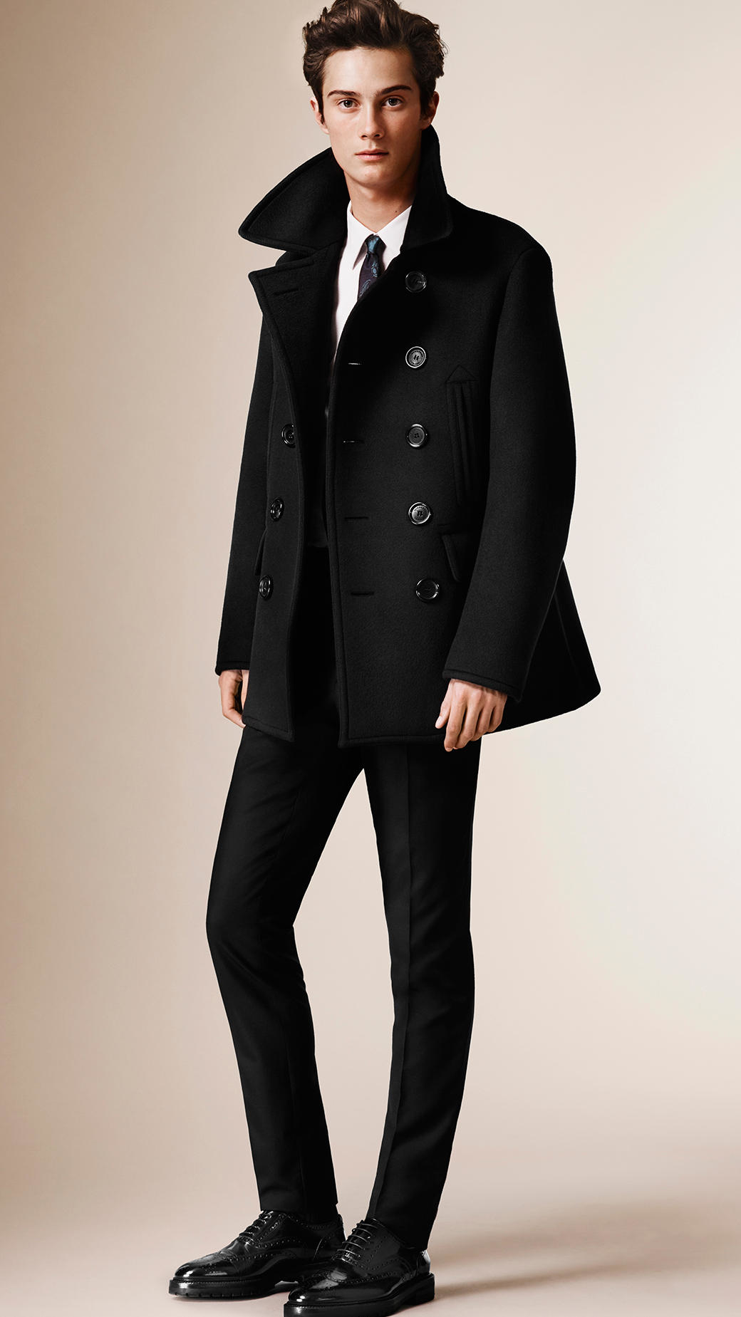 burberry pea coat men