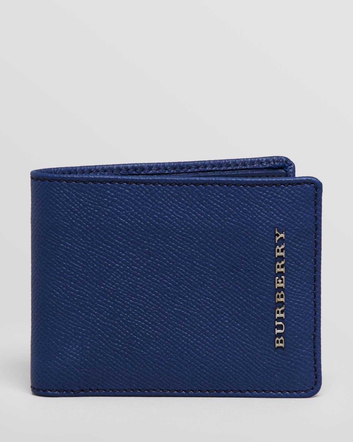 Burberry London Leather Hipfold Wallet in Blue for Men Lyst