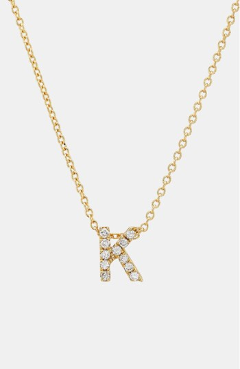 Bony levy Pave Diamond Initial Pendant Necklace (nordstrom Exclusive) in Gold (YELLOW GOLD/ K ...