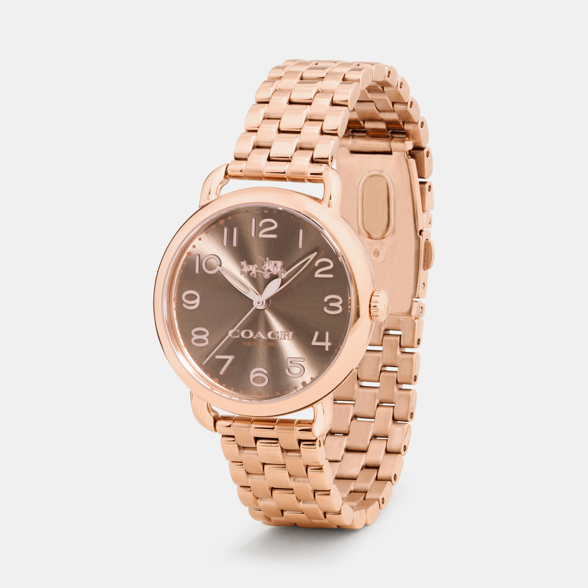 Coach Delancey 36mm Rose Gold Plated Bracelet Watch in Metallic Lyst