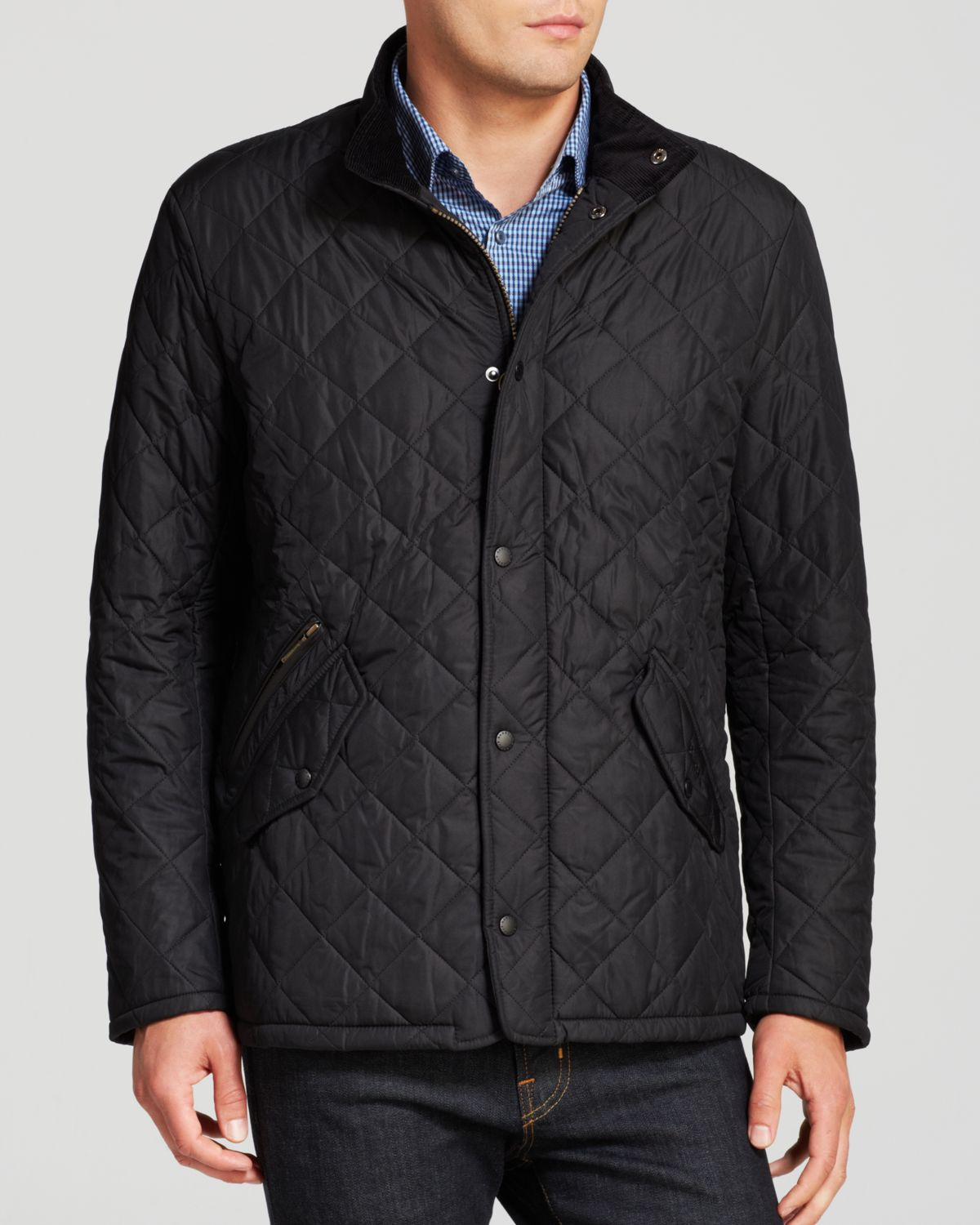 Barbour Chelsea Sportsquilt Jacket in Black for Men | Lyst