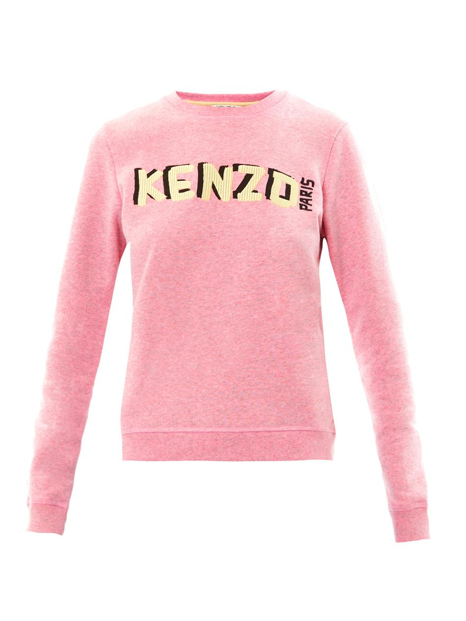 Lyst - Kenzo Logo Embroidered Sweatshirt in Purple