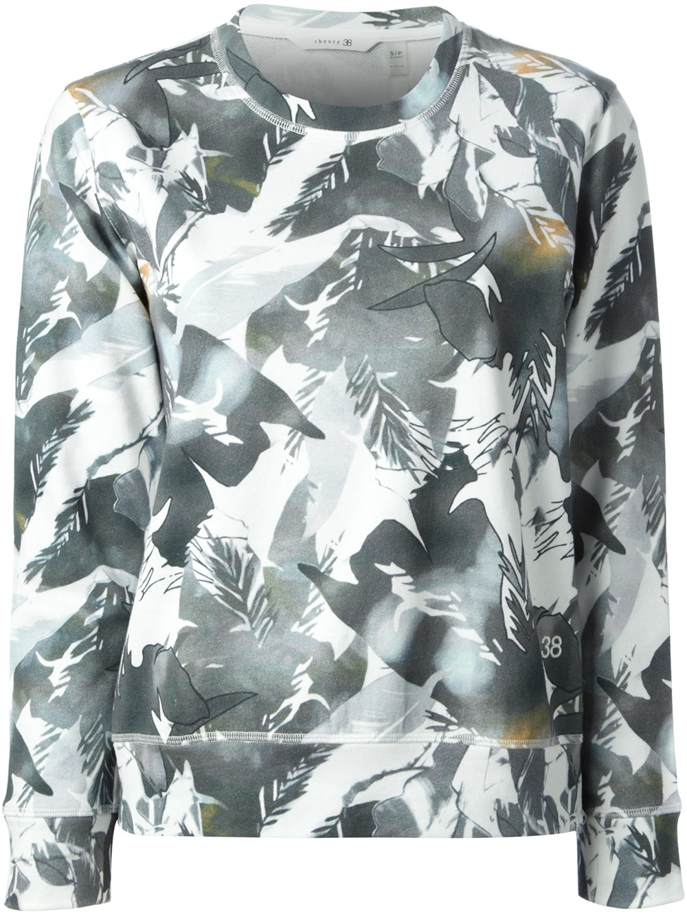 grey floral sweatshirt