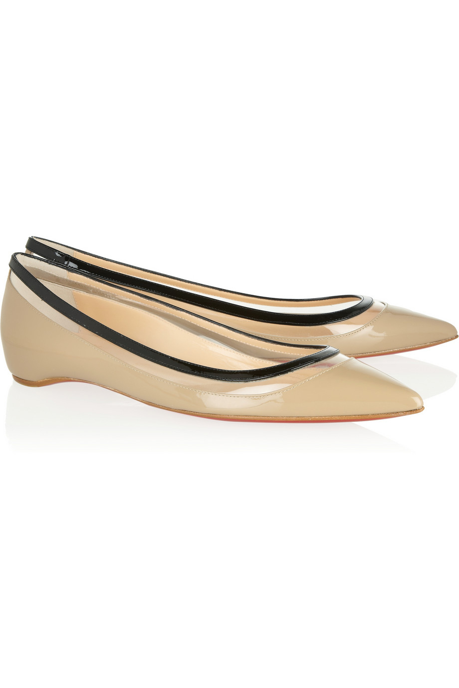louboutin shoes fake - christian louboutin pointed-toe flats Clear PVC | The Little Arts ...