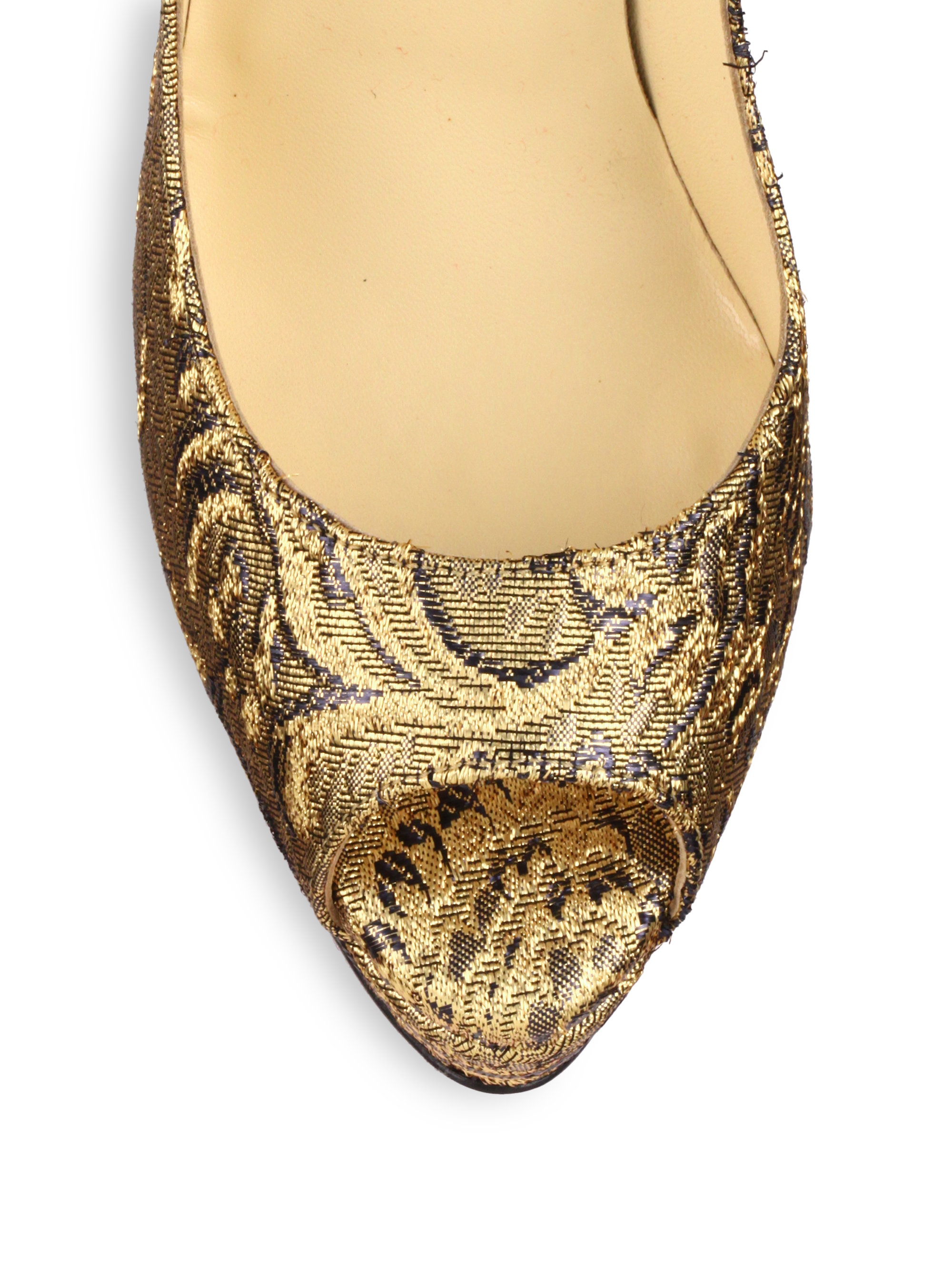 christian louboutin lady peep brocade christian louboutin lady peep brocade