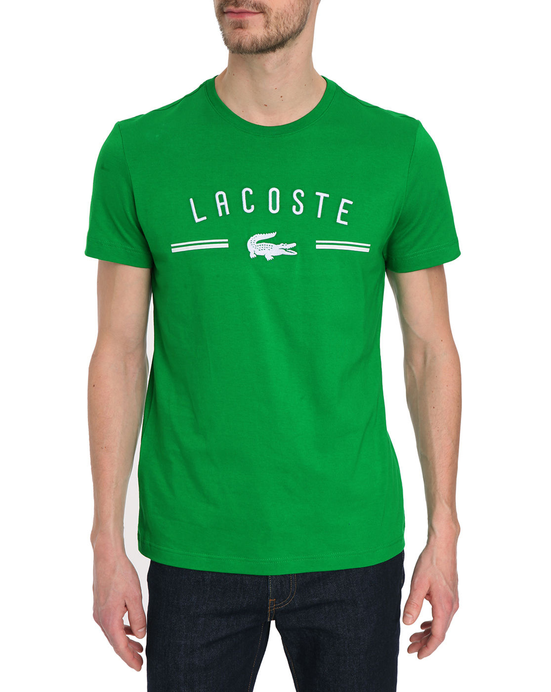Lacoste Green Embroidered T-shirt in Green for Men | Lyst