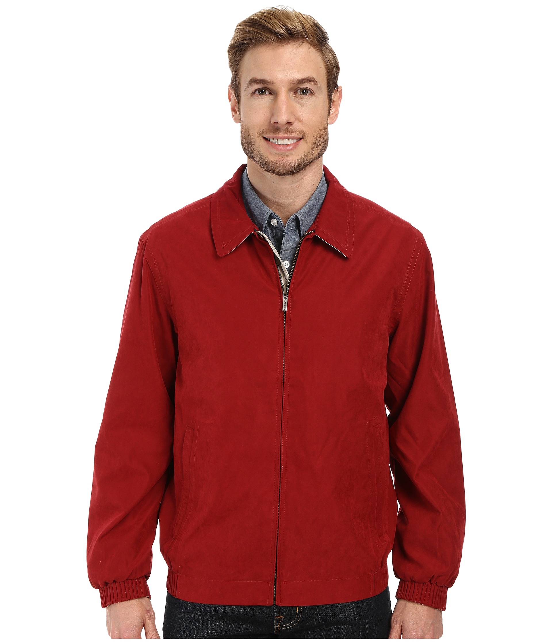 Rainforest Microseta Golf Jacket in Red for Men Lyst