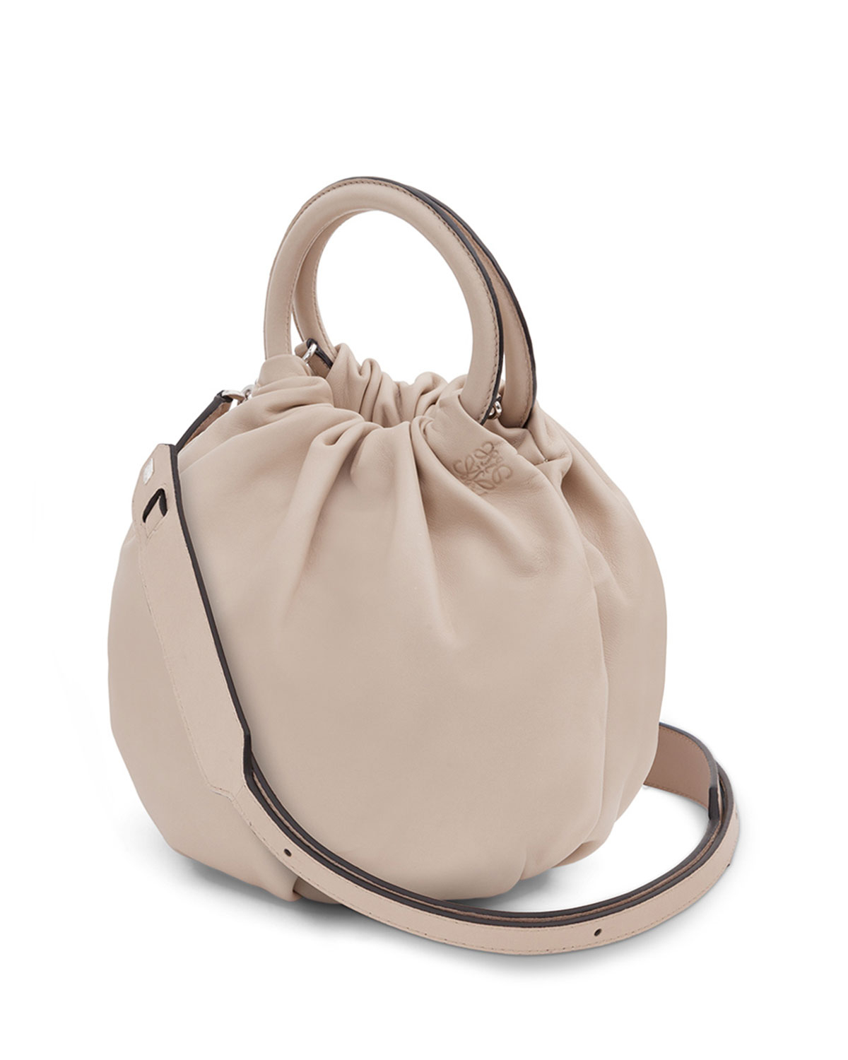 Download Lyst - Loewe Bounce Gathered Lambskin Bag in Natural
