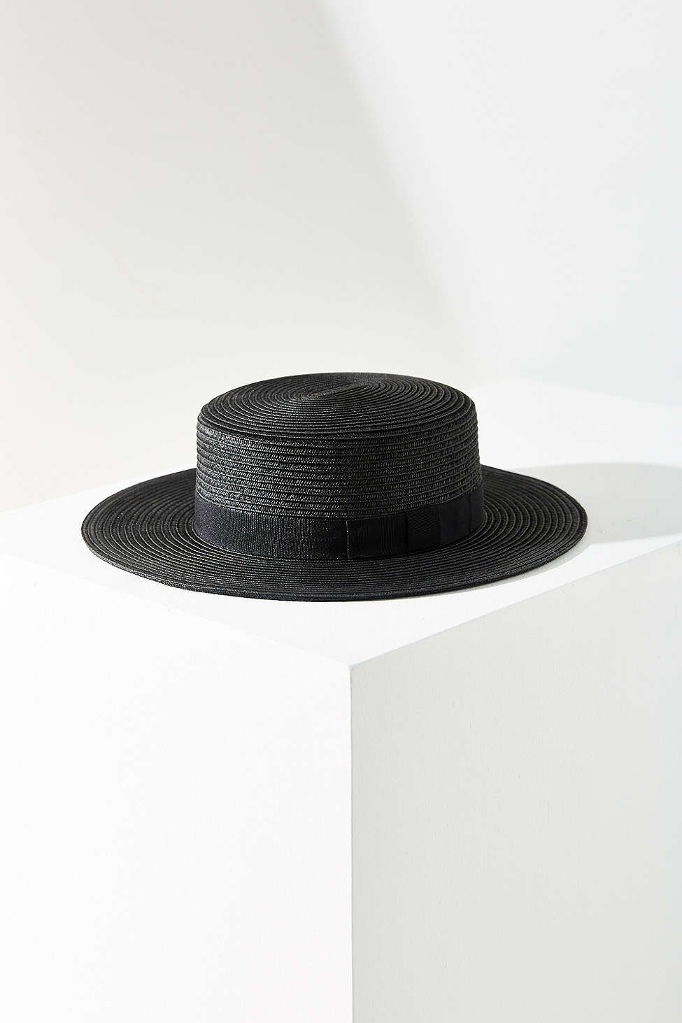 Lyst Urban Outfitters Madeline Straw Boater Hat in Black