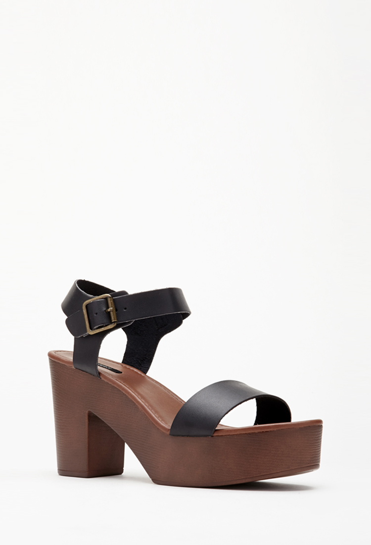 black platform sandals forever 21