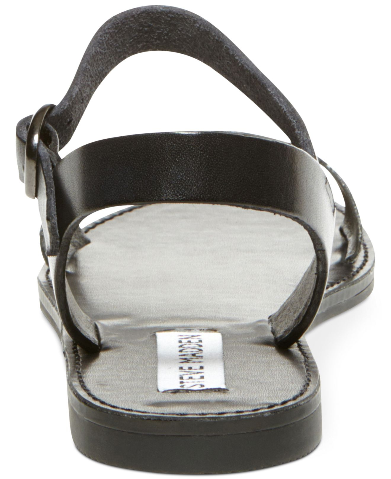 Lyst - Steve Madden Donddi Flat Sandals in Black