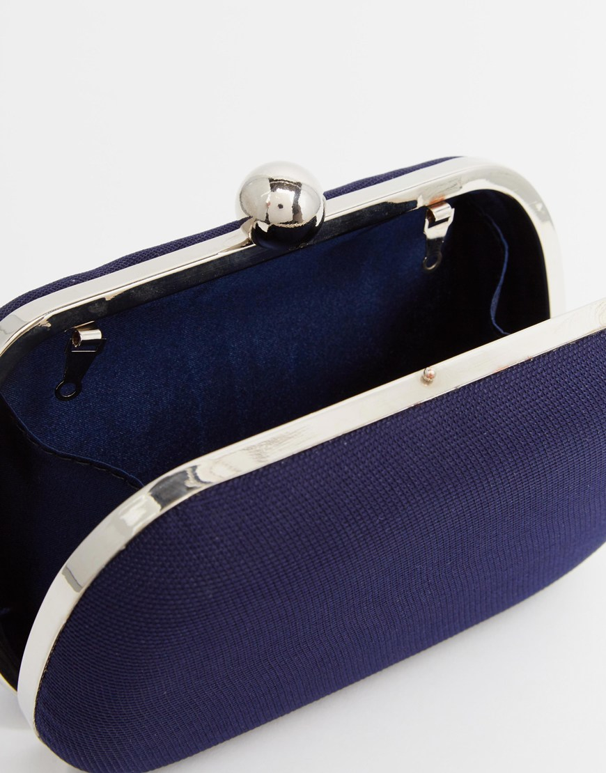 Lyst Chi London Box Clutch Bag In Midnight Navy Blue Gallery