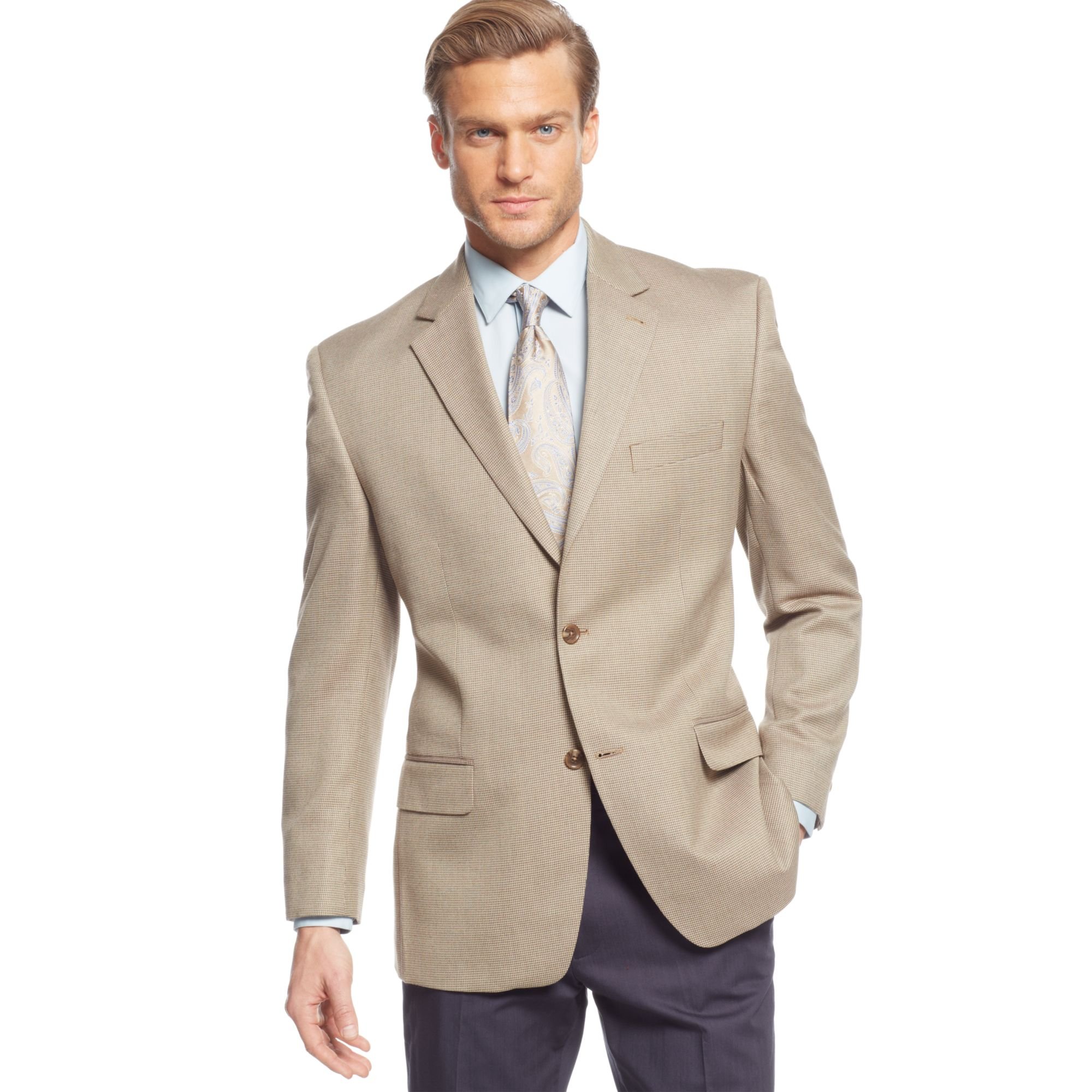 Michael Kors Michael Sport Coat Tan Texture In Natural For Men Lyst 