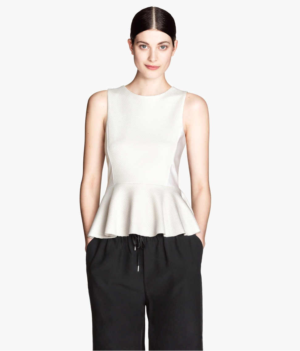 peplum top h&m