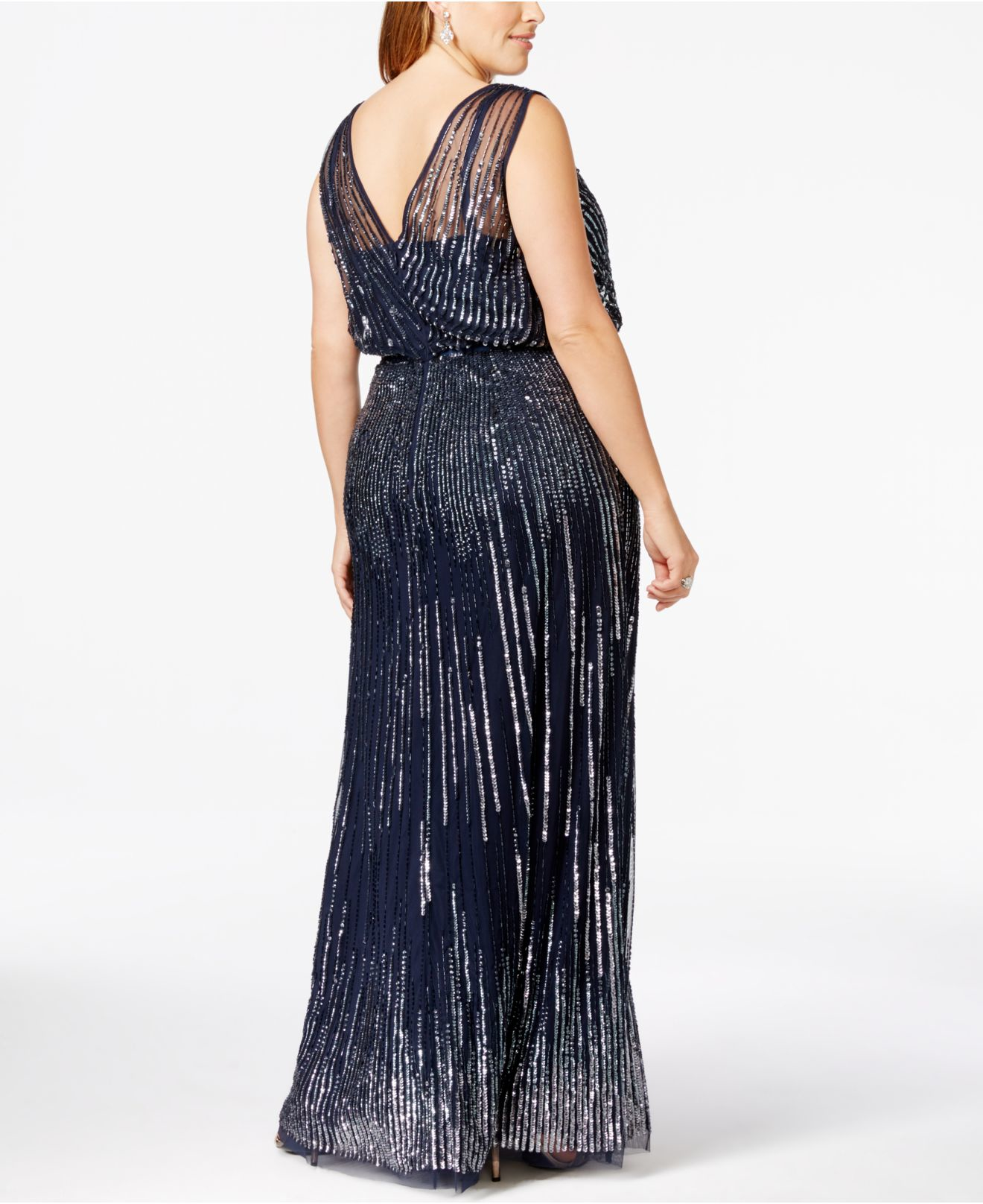 adrianna papell evening gowns plus size