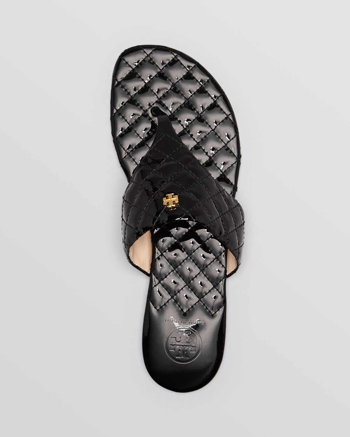 flat quilted sandals with platform sole