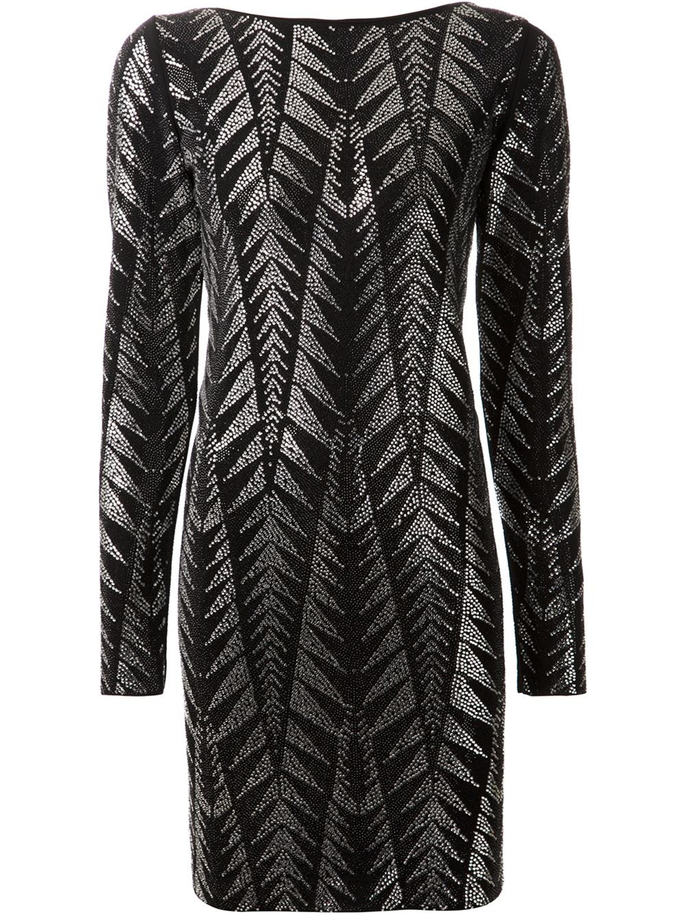 Balmain Sequin Dress in Black | Lyst