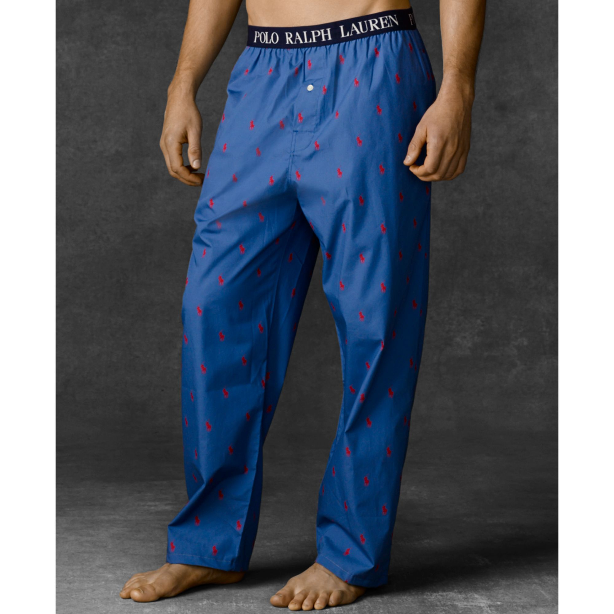 Lyst - Ralph Lauren Polo Mens Polo Player Pajama Pants in Blue for Men