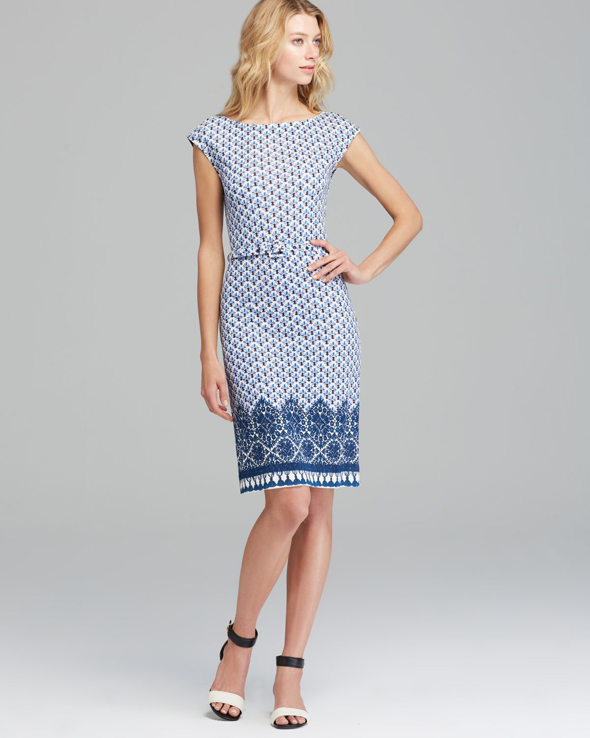 Lyst Tory Burch Jamie Dress In Blue 0379