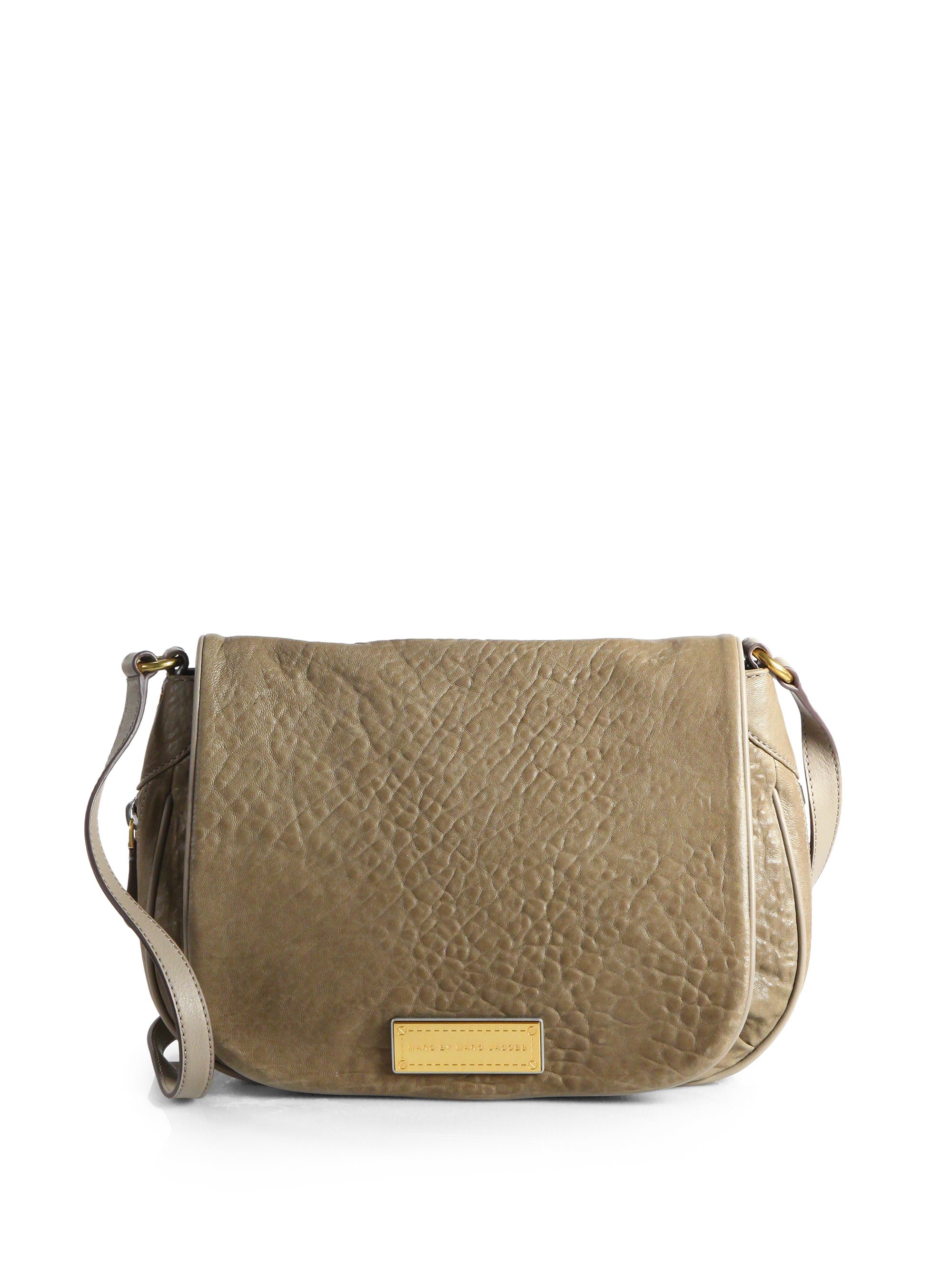 Marc By Marc Jacobs Washed Up Nash Saddle Bag in Brown (CEMENT) | Lyst