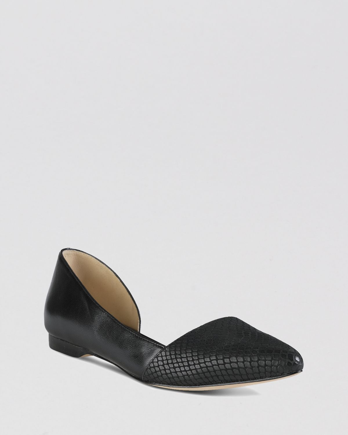 Cole Haan Pointed Toe D'Orsay Flats - Amalia in Black | Lyst