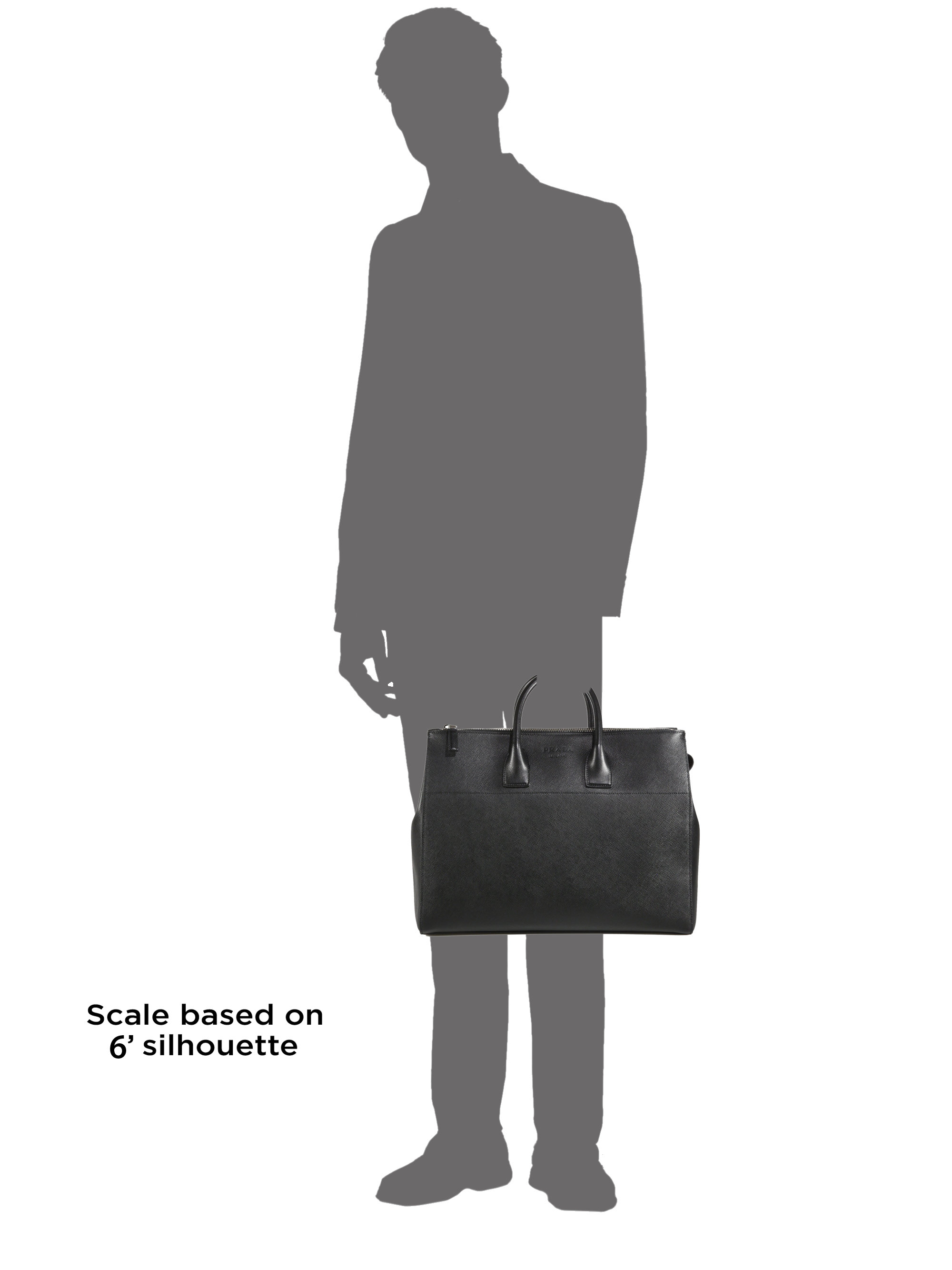 Prada Saffiano Cuir Triple Zip Tote in Black for Men (No Color) | Lyst