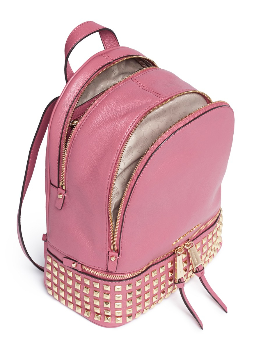 michael kors mini backpack pink