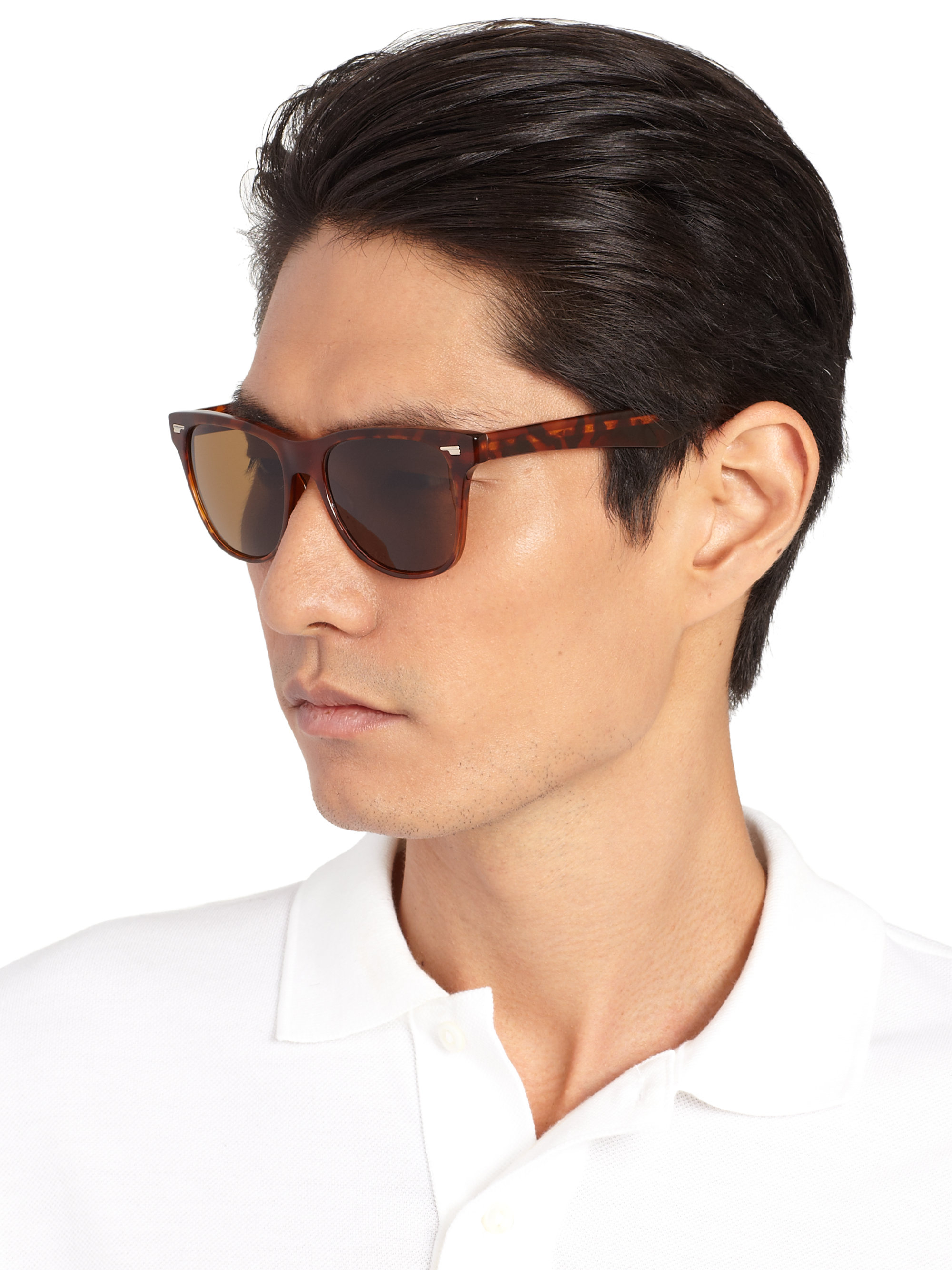Lyst - Oliver Peoples Lou 54mm Printed Acetate Sunglasses in Brown for Men