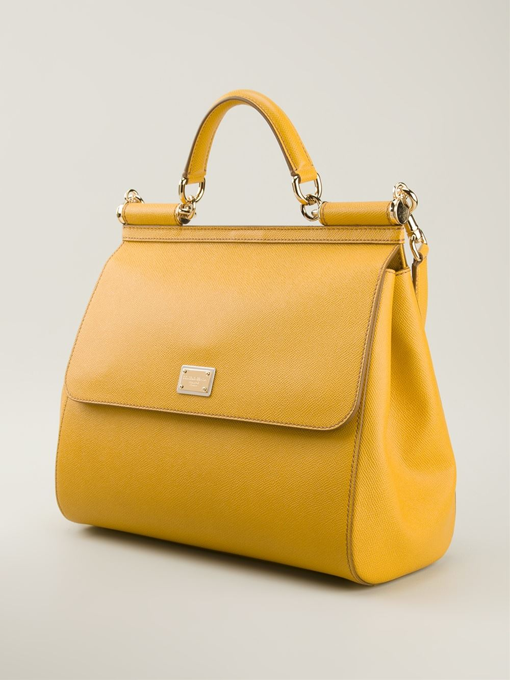 Dolce & gabbana Sicily Tote in Yellow Lyst