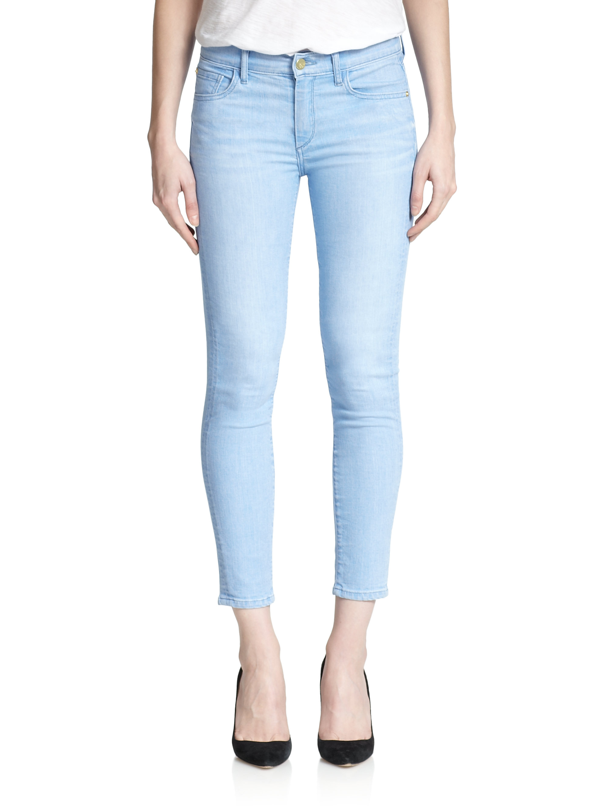 blue low rise jeans